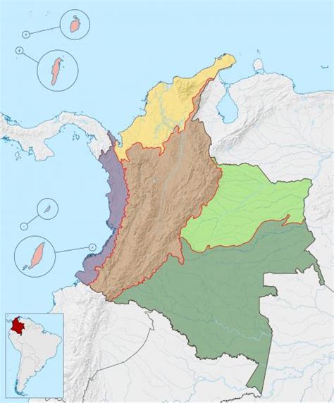 Print Map Quiz Regiones Naturales De Colombia Cultura General