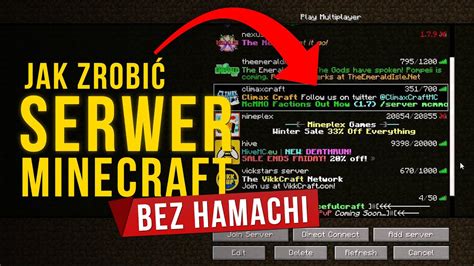 Jak zrobić serwer Minecraft 1 18 1 19 i inne bez Hamachi YouTube