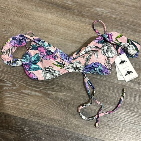 Vera Bradley Swim Nwt Vera Bradley Pink Purple Floral Swim Bikini Top S Poshmark