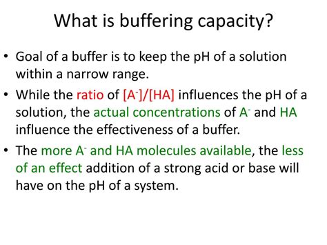 Ppt Buffering Capacity Addition Of Strong Acids Or Bases Powerpoint Presentation Id 2813988