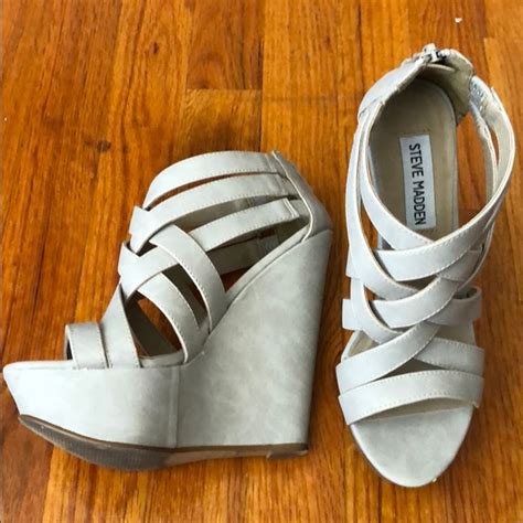 Steve Madden Shoes Wedge Steve Madden Zip Ups Nude Poshmark