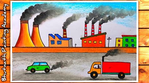 air pollution drawing||environment pollution poster ||stop air pollution painting - YouTube