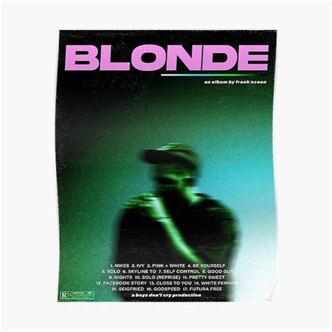 Frank Ocean Blonde Movie Poster Poster For Sale By JoeMahoney