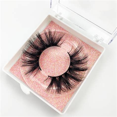 3d Mink Eyelashes With Plastic Square Boxes Plastic Eyelash Square Boxes With Glittersplastic