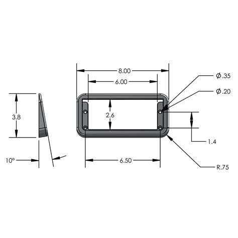 SW1028 6 Rectangular Scupper Seaworthy Innovations