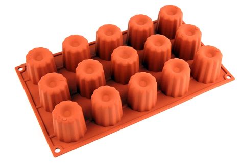 Flexible Silicone Mould 15 Cannelés Ø 4 5cm 30 x 17 5cm