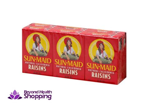 Sun Maid Raisins 100 Organic And Natural Dried Fruit Red Carton 30g 6s