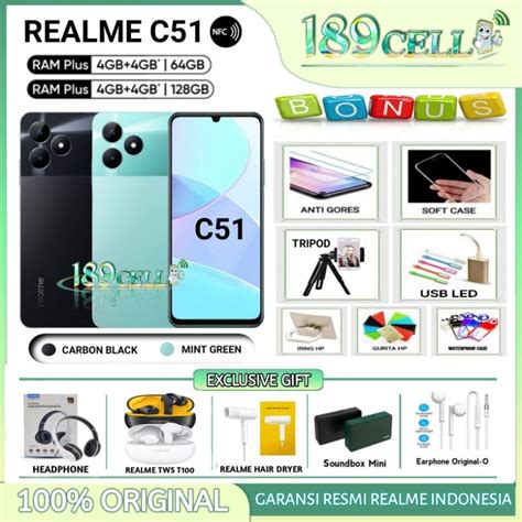 Jual REALME C51 RAM 4 128 NFC REALME C 51 RAM 4 64 REALME C51S 6