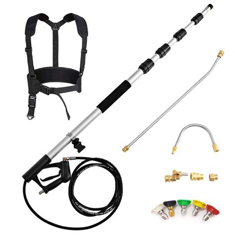 Costway 18 Ft Telescoping Pressure Washer Extension Wand Kit With 5