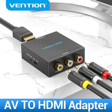 Vention อะแดปเตอร์ Hdmi To Av Hdmi ตัวแปลง เป็น Av ตัวแปลงวิดีโอ Hd Hdmi เป็น Av Converter1080p