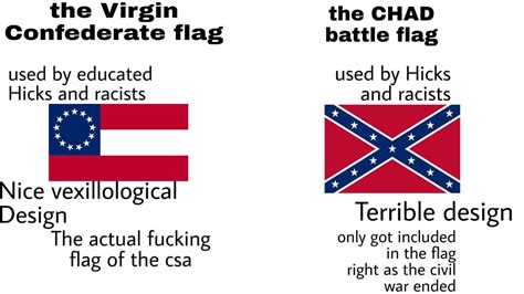 The virgin Confederate flag v. The CHAD battle flag : virginvschad