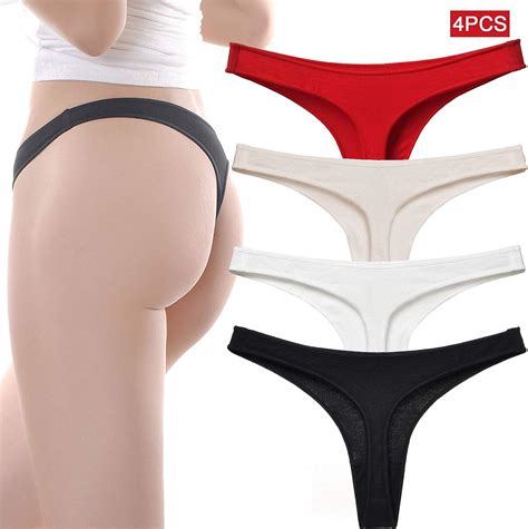 Zooma Tangas de Tanga de algodón para Mujer Tangas Sexy Ropa Interior