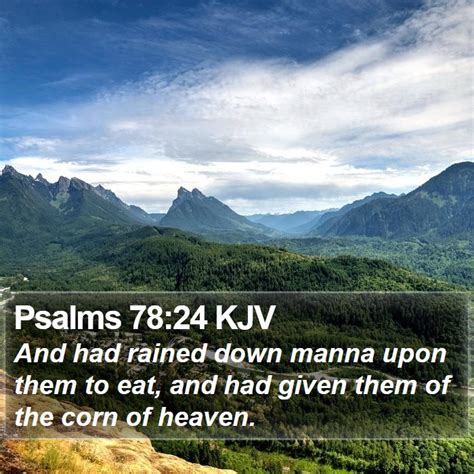 Psalms 78 24 KJV Bible Verse Images