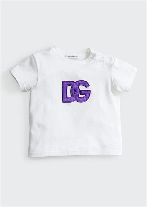 Dolce And Gabbana Girls Oversized Interlocking Dg Logo T Shirt