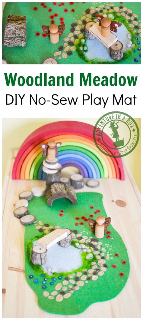 Woodland Meadow DIY No Sew Felt Play Mat Felt Play Mat Felt Crafts