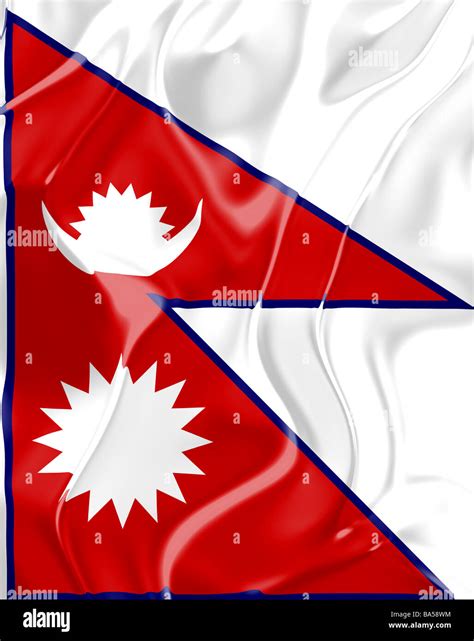 Bandera de Nepal el símbolo nacional del país ilustración Fotografía de