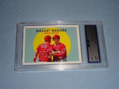 2018 Topps Archives Baseball Card Halos Heroes 303 Trout Ohtani 9