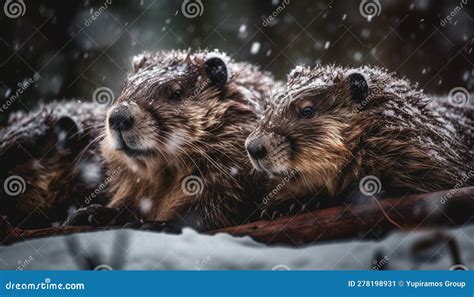 Fluffy Guinea Pig Looks Playful In Grass Generated By Ai Stock