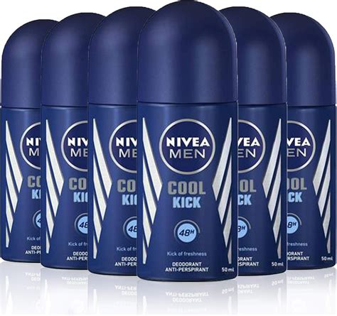 Nivea Men Cool Kick Roll On En Pack De 6 6 X 50 Ml Desodorante De