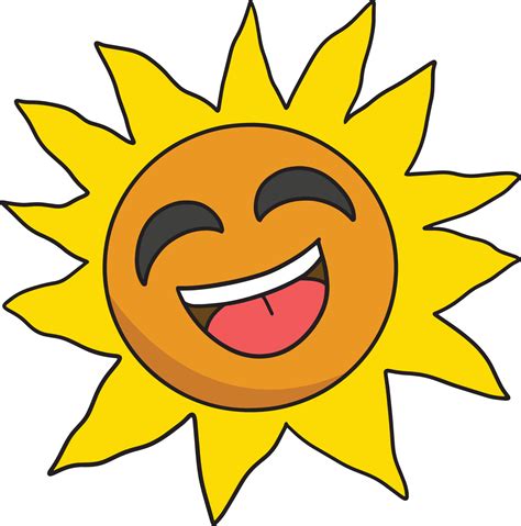 glücklich Sonne Karikatur farbig Clip Art Illustration 22666406 Vektor