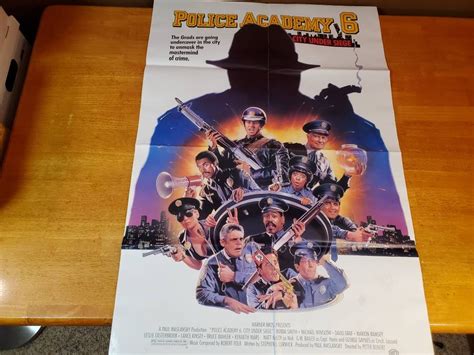 Police Academy 6 Authentic Movie Poster Original Vintage Folded Theater ...