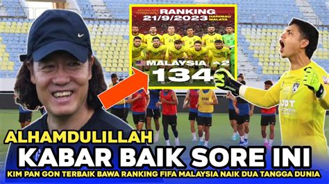 ALHAMDULILLAHKabar Jurulatih Kim Pan Gon Sukses Bawa Ranking FIFA