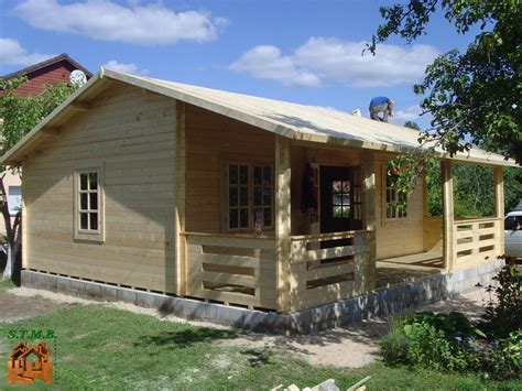 Chalet Bois En Kit Rennes M Avec Terrasse Couverte