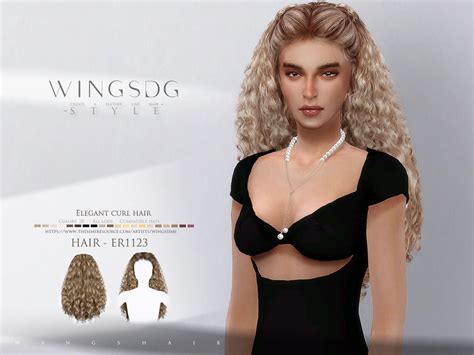 The Sims Resource Wings Er Elegant Curl Hair