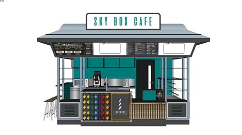 KIOSK SKY BOX CAFE 3D Warehouse Outdoor Cafe Warehouse Cafe