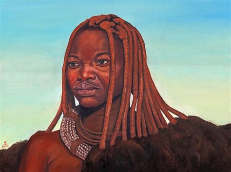 Himba Girl Painting By Kavion Robinson Saatchi Art