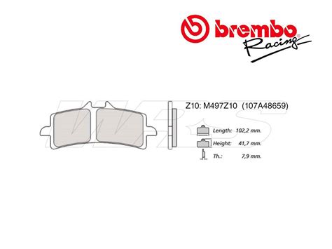 M Z A Plaquettes De Frein Avant Brembo Z Fritt Es Pour