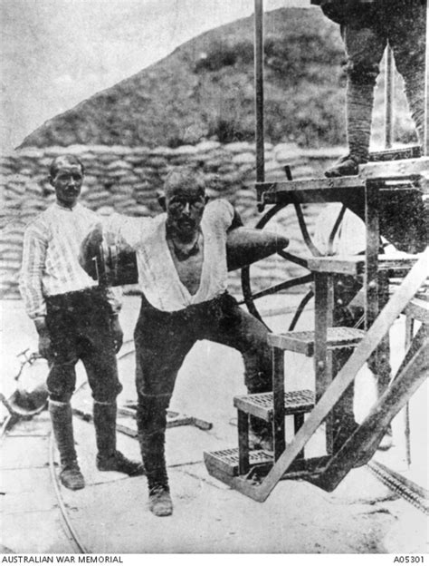 A Turkish Artilleryman Lifts A Kilogram Shell Singlehanded For