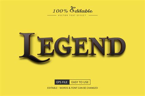 Editable Legend Text Effect Style Graphic by frakibuix · Creative Fabrica