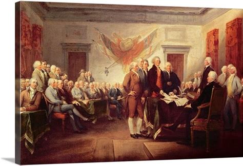 Canvas On Demand Signing The Declaration Of Independence 4th July 1776 C 1817