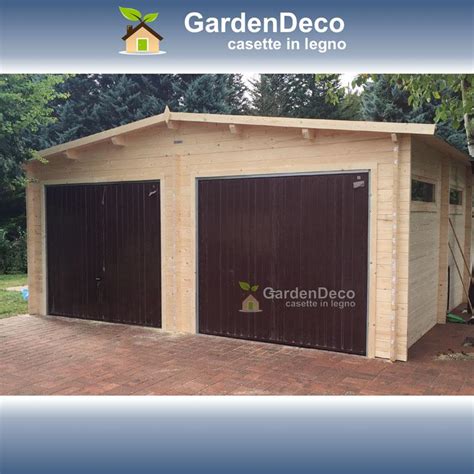 Garage In Legno X M Posti Auto Da Giardino Gardendeco