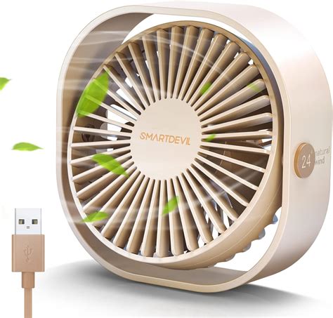 Smartdevil Small Personal Usb Desk Fan Speeds Portable Desktop Table