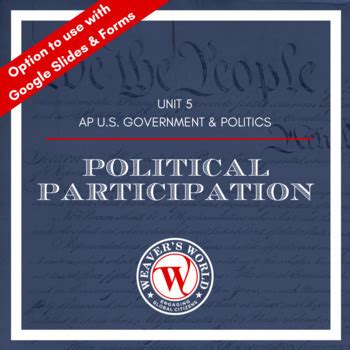 AP U S Government Political Participation AP Government AP Gov Unit 5