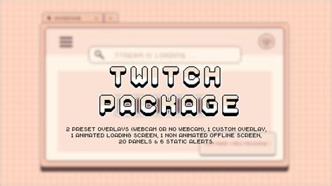 Cute Full Twitch Package 8bit Pixel Art Animated Offline Banners Gifs