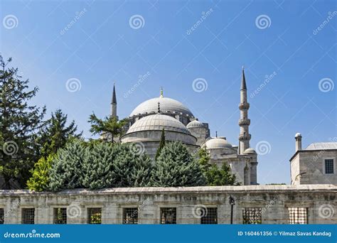 General View Historical Süleymaniye Mosque Built by Architect Sinan in