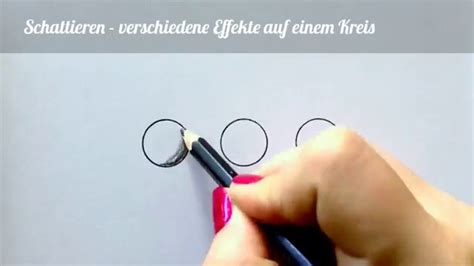 Einen Kreis Mit Bleistift Schattieren Verschiedene Effekte Zeichnen