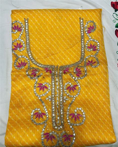 Festive Wear Silk Gotta Patti Suits Unstitched At Rs 450 In Jaipur