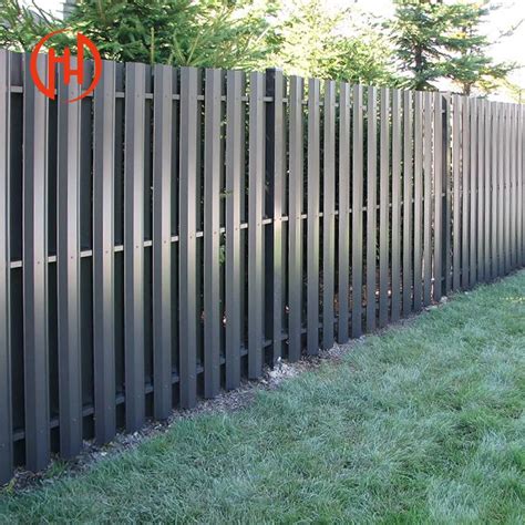 Aluminum Vertical Slat Fixed Louvre Fence Panels Garden Fencing Design