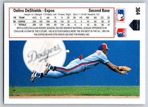 Upper Deck Delino Deshields Montreal Expos Ebay