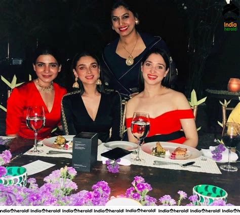 Red Hot Photos Of Samantha And Tamanna With Aditi At An Eve