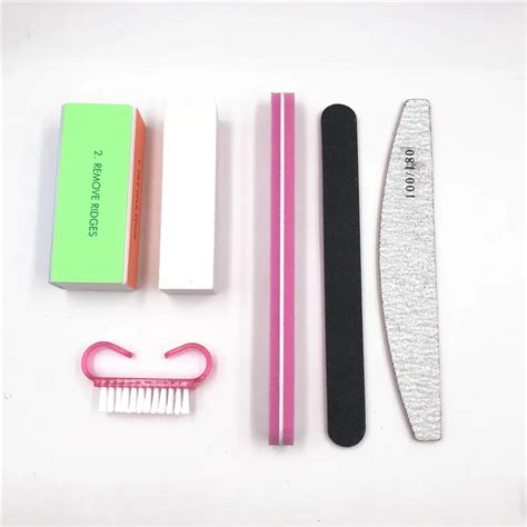 6pcs Nail Files 100 180 Nail Sanding Buffer Professional Nail Files