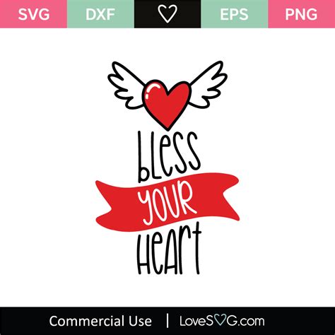 Bless Your Heart SVG Cut File - Lovesvg.com