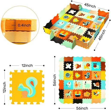 Baby Play Mat With Fence 25 Pack EVA Foam - Orbisify.com