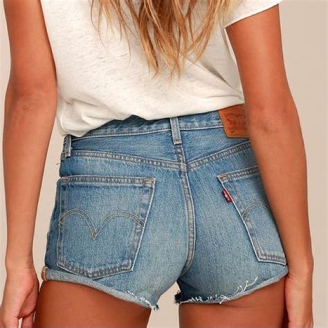 Levis 3 Inseam Denim Shorts In 2024 Levi Shorts Denim Shorts Hot