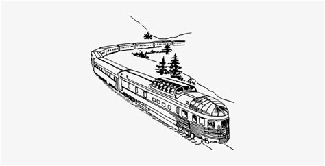 Railroad Tracks Clipart Black And White Train Png Drawing Transparent