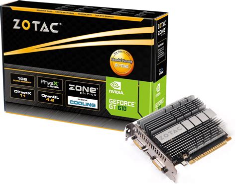 Amazon ZOTAC NVIDIA GeForce GT 610 ZONE Edition 1GB GDDR3 2DVI